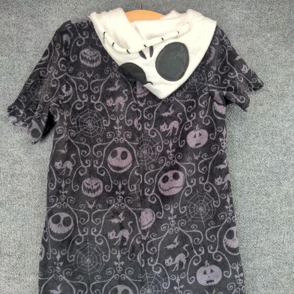 The Nightmare Before Christmas Jack Skellington One Piece Pajamas Small Black - Picture 7 of 13